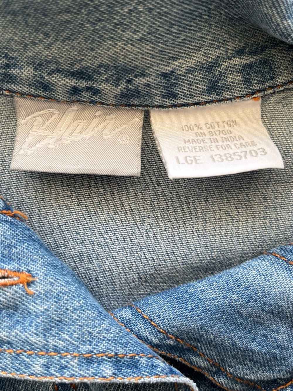 Blair Vintage Embroidered Butterfly Denim Jacket - Blue - Picture 6 of 6